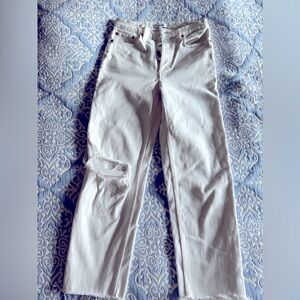 Re-Done Size 28 high waisted skinny Jeans in white
